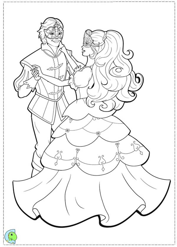 Barbie and Three Musketeers, : Barbie and Three Musketeers Coloring Pages Dance with Prince
