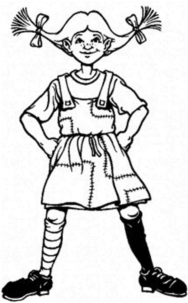 Pippi Longstocking, : Famous Pippi Longstocking Coloring Pages