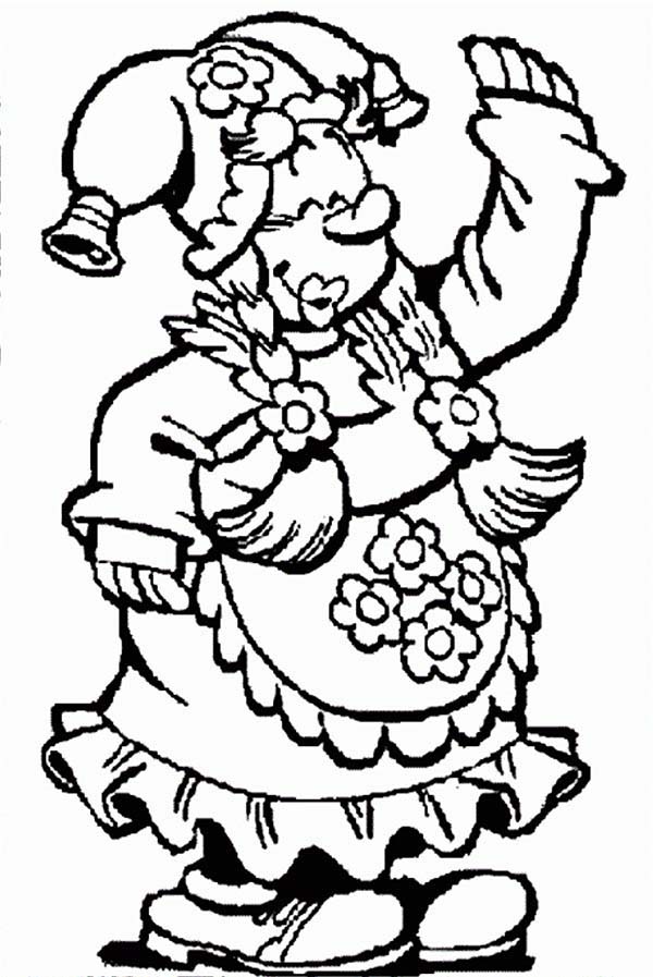 Plop the Gnome, : Kwebbel Dressing Up for Party in Plop the Gnome Coloring Pages