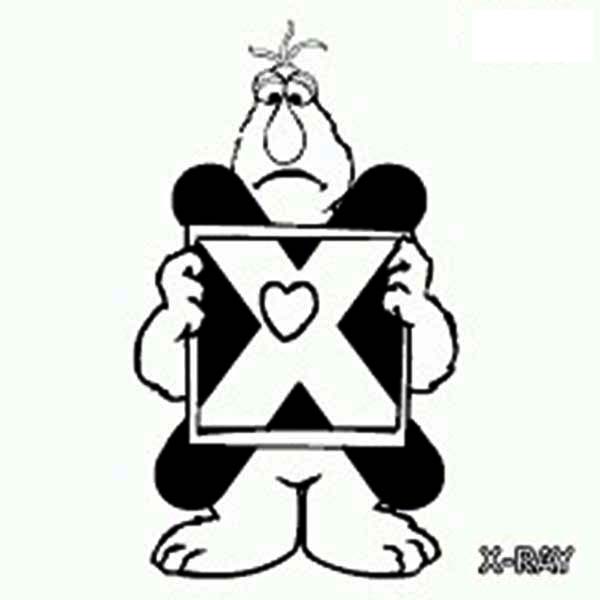 Letter X, : Learning Letter X for X Ray in Sesame Street Coloring Page