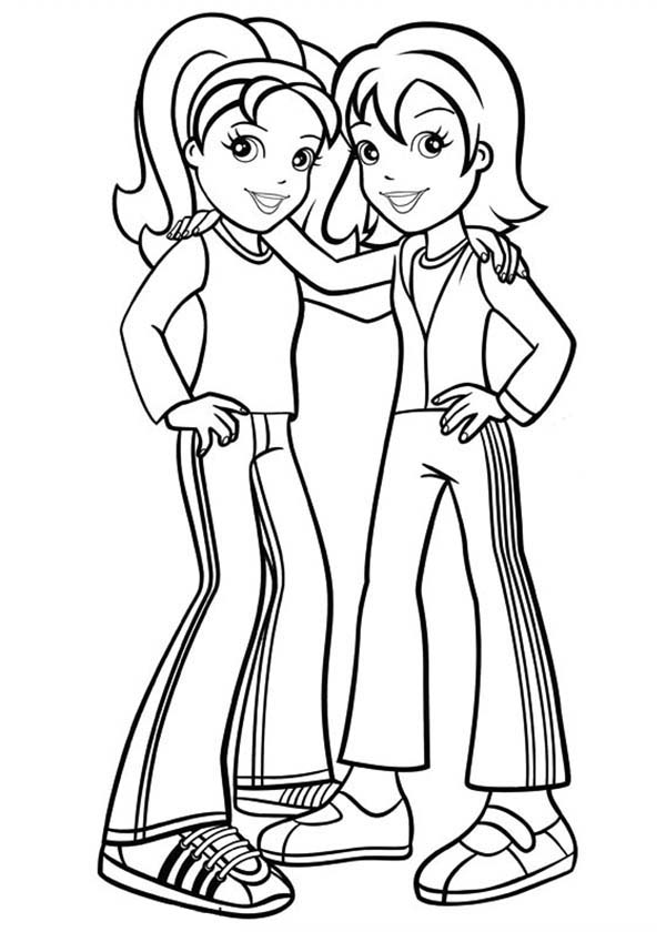 Polly Pocket, : Polly and Lea Want to Go to Gym in Polly Pocket Coloring Pages