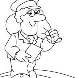 Postman Pat, Postman Pat Carrie A Bag Of Mail Coloring Pages: Postman Pat Carrie a Bag of Mail Coloring Pages