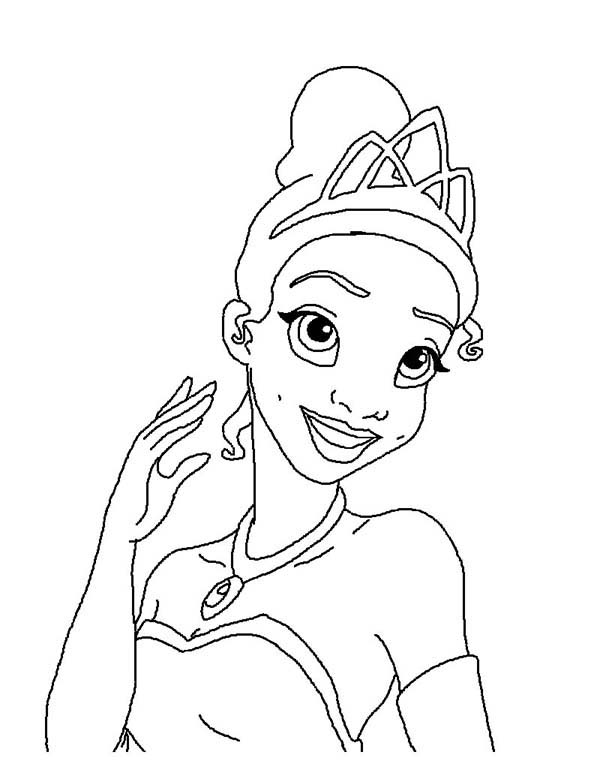 Princess and the Frog, : Princess Tiana from Princess and the Frog Coloring Pages