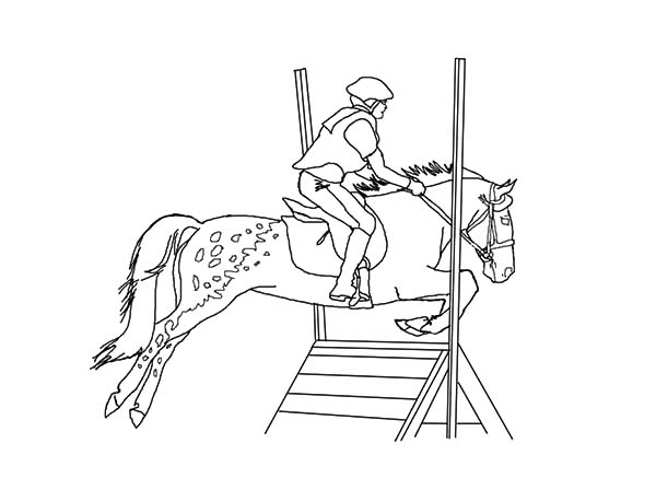 Appalooshorse, : Appalooshorse Cross Jumping Coloring Pages