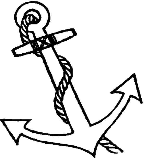 Anchor, : Boat Anchor Coloring Pages