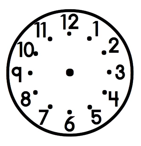 Analog Clock, : Broken Analog Clock Coloring Pages