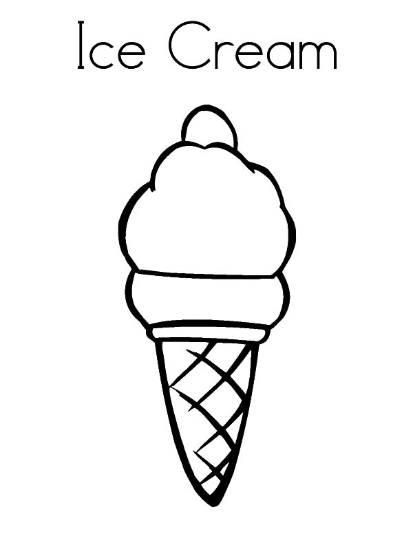 Ice Cream Cone, : I is for Ice Cream Cone Coloring Pages