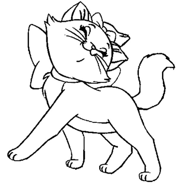 Aristocats, : The Aristocats Lift One of Her Leg Coloring Pages