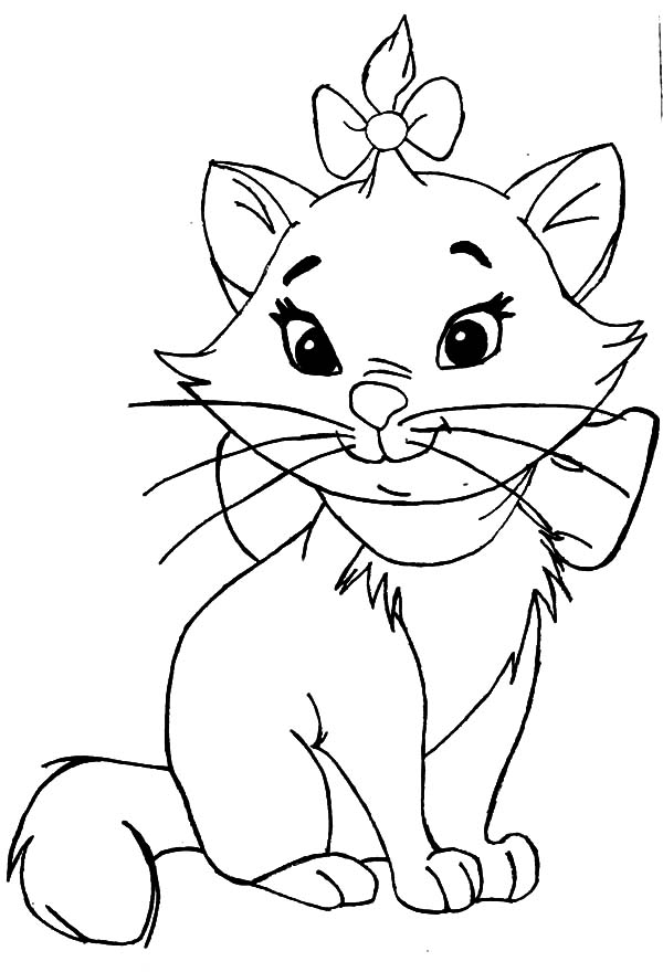 Aristocats, : The Aristocats Marie is Smiling Coloring Pages