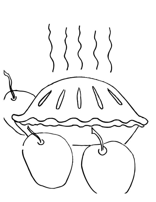 Apple Pie, : Three Apple Pie Coloring Pages